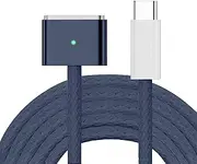 2M Data Cable Type-C to Magnetic 3 Cable, Compatible with 2021/2022/2023/2024 MacBook Laptops, 140W Safe Charging Cable, Durable Cable Compatible with MacBook (Blue)