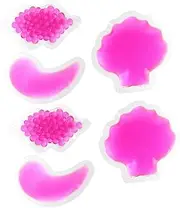 PLAFOPE 6pcs Face Pad Hot-cold Therapy Pack for Eye and Lip Care Reusable Beads for Cooling and Heating for Swelling Management and