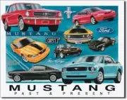 Mustang Chronology Tin Sign - Several Generations Represented On This Cool Sign!