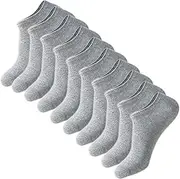 [Dress Cici] Extra Low Cut Socks for Men, Polycotton Low Ankle Socks (5 Pairs)