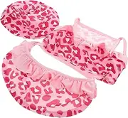 Levemolo 1 Set Pet Beach Dress for Dogs Lightweight and Breathable Puppy Swimsuit with Adorable Pattern for Summer Parties and Fashion Shows with Hat for Bichon and Poodles