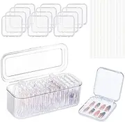 LONTOHCE 13 pieces 1 storage box and 12pcs 3.3inch Press On Nail Storage Boxes For Press On Nail Packaging Boxes, Nail Boxs, Press On Nail Organizer With Storage Boxes And Double-sided Tape