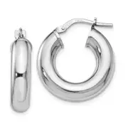 Sterling Silver Polished Hoop Earrings