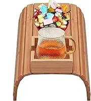 Sofa Armrest Tray, Wooden Couch Arm Cup Holder, Anti-Slip Armrest Tray, Side Table Organizer:, Anti-Slip Design, Wooden for Drinks and Snacks