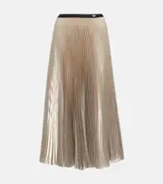 [Prada] Prada Pleated metallic voile midi skirt AU 6 metallic