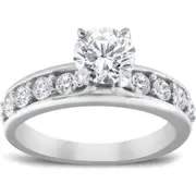 Bliss Diamond 2Ct Round Cut Diamond Engagement Solitaire Ring Gold Lab Grown in 14K White Gold at Nordstrom