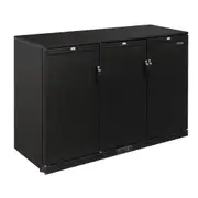 Polar G-Series 900mm Triple Solid Door Back Bar Cooler in Black 330Ltr - Commercial Bar Fridges (GL017-A) - GL017-A
