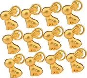 Yardenfun DIY Jewelry Rabbit Charms 12pcs Alloy Pendants Bunny Shape for Cosplay