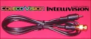 6Ft RCA Cable & GOLD RF Coax TV Adapter for the Colecovision & Intellivision