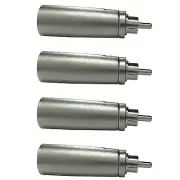 4 PACK XLR 3pin male to RCA mono metal PA mixer adapter