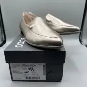 ECCO Shape Pointy Ballerina Womens Metallic Slip On Shoes Size 10 EU 41