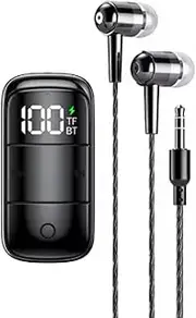 Snblzhef Wireless Bluetooth 5.3 Audio Receiver, ANC+ENC Noise Reduction, 3.5mm AUX Interface with Built-in Mic