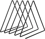 Operitacx Triangle Metal File Organizer for Desk Compact Desktop Documents Rack Stylish Magazine Holder for Office Home Art Bookshelf for Efficient Organization Black