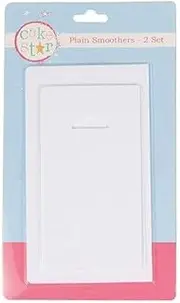 Cake Star Plain Cake Smoothers - Set of 2 - Smooth Edge Scraper for Cake Decorating, Fondant, Icing, Marzipan, Royal Icing, White