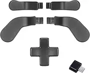 5 in 1 Elite Controller Paddles for Xbox One Elite Series 2 Controller Metal Paddles for Xbox Elite Series 2 Core Controller Paddles with D-Pad for Xbox One Elite 1 (Black) Type-C Convertor