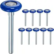uxcell 10-Pack Nylon Garage Door Rollers, 1.8"/ 46mm Quiet Garage Door Wheels 4.3"/ 108mm Stem, High Load 6200zz 8 Balls Sealed Precision Bearing for Garage Doors [Blue]