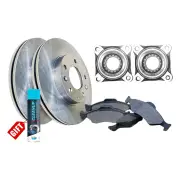 Front Wheel Bearing Hub Ass Brake Rotor Pad Kit for Toyota Hilux GGN25 119.2mm