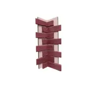 GenStone Brick Veneer 22.5" x 7" Composite Siding Inside Corner Panel Deep Red