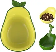 Avocado Shape Small Cat Bowl - Cat Feeding Bowls | Supplies Feeder for Pet Kitten Eating Drinking | Multi-Pet Indoor Outdoor Apartment Travel | Supplies Feeder for Kitten Eating