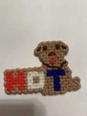 Adorable Handmade Finished HOTDOG Plastic Canvas Refrigerator Magnet