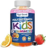Complete Daily Gummy Multivitamin for Kids by Feel Great 365 (45 Servings) | Children Multivitamins to Support The Immune System, Fuel Growth & Overall Health ● Kids Supplement ● Gluten Free, Non-GMO