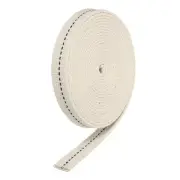 Cotton Oil Lamp Wick 13mm Flat Wide 5Meter/16.4Ft Long with Black Stitch, 1 Roll