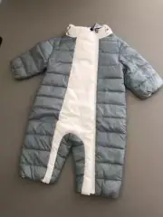Moncler Costan Padded Snowsuit Light Blue 3/6M