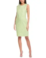 St. John Lurex Baby Eyelash Sheath Dress