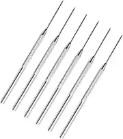 SEWACC 6PCS Stainless Steel Clay Needle Tools for Pottery Carving Punch Needles Sculpture Crafting Durable Rods with Strong Grip for Easy Detailing and Design