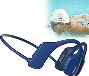 IP68 Waterproof Bone Conduction Headphones for Swimming Running,8GB MP3 Wireless 5.3,Gold-Plated Anti-Corrosion Tech | 6H Playtime | Open-Ear Sport Headphones | Magnetic Charging,Gym,Blue