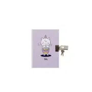 A6 Notebook Hard Cover Printed with lock 4 Assorted Kids Design Diaries Purple