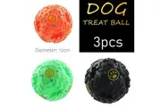 3x Dog Treat Dispensing Ball Chew Toy Giggle Play Toys Fetch Puppy Training Ball