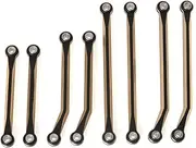 LCX Racing 1/18th RC Crawler Car Metal Suspension Link Set Linkage for Traxxas TRX4M, Upgrades Parts Accessories (Brass)