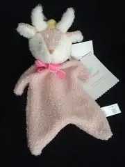 Cloud Island Pink Plush Reindeer Security Blanket Gold Crown NEW
