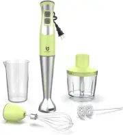 Immersion Hand Blender, 5-In-1 8-Speed Stick Blender with 500Ml Food Grinder, B