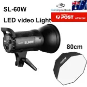 Godox SL-60W LED Video Light Continuous Light + 80cm Umbrella Softbox for Studio