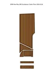 2008 Sea Ray 280 Sundancer Cabin Pad Boat EVA Foam Faux Teak Floor Mat Flooring