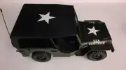 BLACK CONVERTIBLE TOP FOR A COX .049 ARMY JEEP
