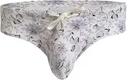 [Generic] Mens Big Swim Trunks Low Waist Sexy Bird Tree Tights Holiday Beach Printed Striped Swimsuit Briefs Adult Board Short for Men