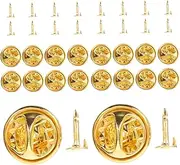 [Gogogmee] 50pcs Pin Back Replacement Lapel Pin Clasps Locking Pin Backs Badge Pins Backs Lapel Pin Tacks Pin Backs Keepers Dowel Tie Clutch Pin Backs Replacement Metal Holder Multifunction