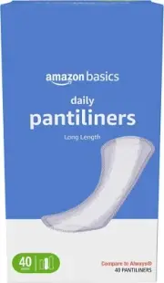 Long Length Unscented Pantiliners 40 Count (Solimo) New Sealed