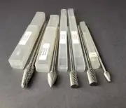 NEW 5pc USA! Carbide Head Burr Rotary File ¼" ⅜" Shank Milling Mandrel Machinist