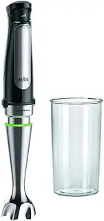 Braun MultiQuick 7 MQ 7000X Hand Blender - Purée Stick with Removable Stainless Steel Mixing Base with ActiveBlade Technology for Puréeing the Hardest Ingredients, Includes 600 ml Mixing and Measuring