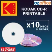 PREMIUM 10 x KODAK CD R Printable Blank CD Discs 52X 80mins 700mb TDK CD Quality