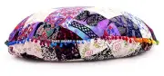 Pom Lace Round Mandala Indian Patchwork Floor Pillow Home Decor Cushion Pouf 32"