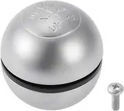 X AUTOHAUX 6 Speed Manual Gear Shifter Knob for Alfa Romeo Giulietta | Front Automotive Gearbox Stick Shifter Lever Knob Black Silver Tone 1 Pcs