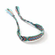 4PCS Women Bohemian Thread Bracelet Retro Handmade Multicolor Hand Rope Orange blue