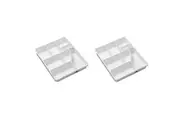 2x Madesmart Junk Drawer Organiser Home Kitchen Tray Rectangle 38x31cm White