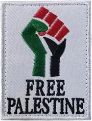 Ruoming 1 PCS PCS Palestine Flag Patches Hook and Loop Fastener Embroidered Tactical Military National Palestine Patch (Palestine 2)
