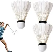 Badminton Balls - Feather Badminton Shuttlecocks Balls,Duck Feather Shuttle Cocks Banlance Training Sports Accessories for Yard, Family &